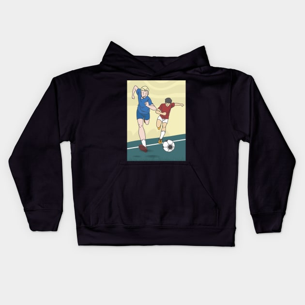 Footall duel Kids Hoodie by Jai